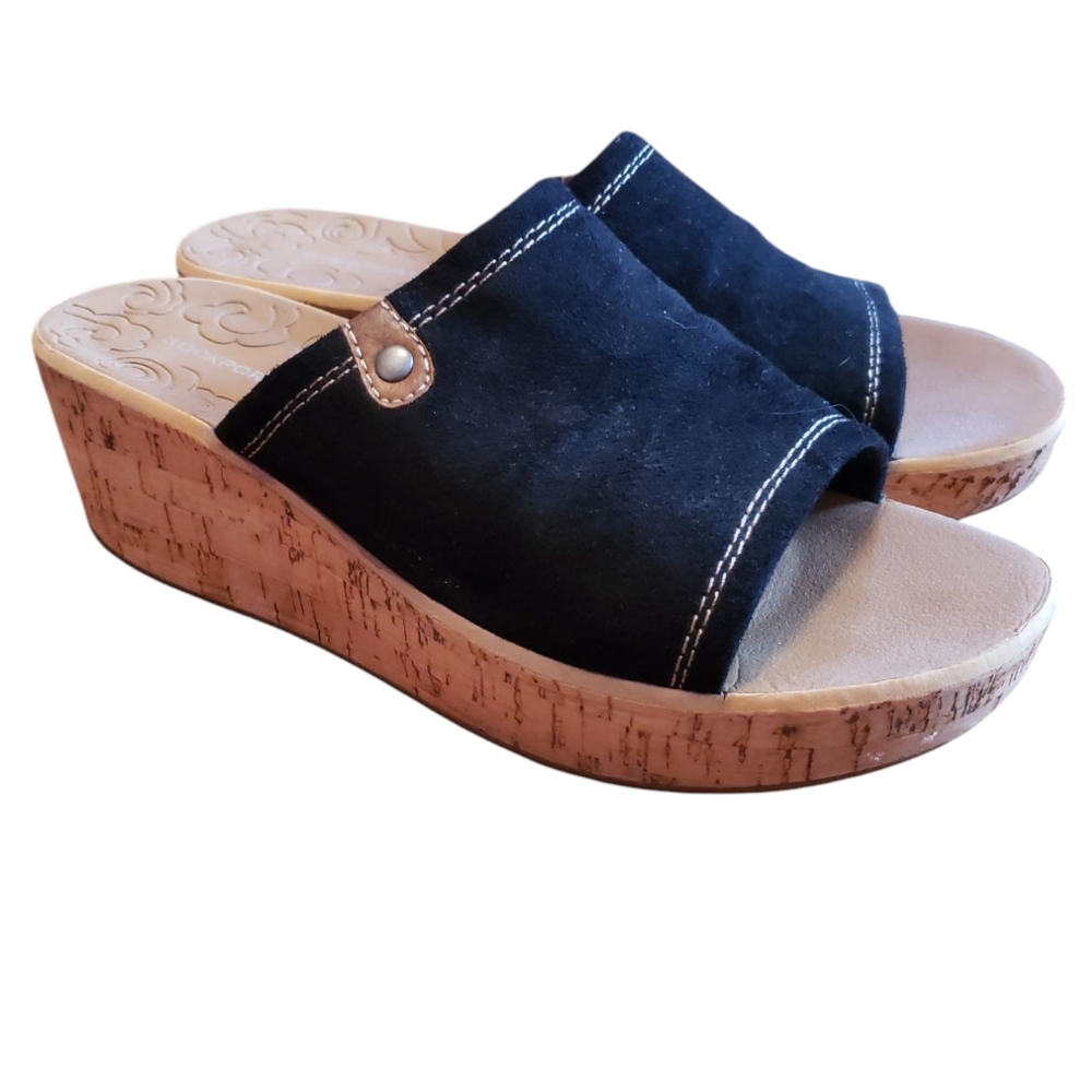 Rockport Linea Slide Platform Wedge Sandal Size 9